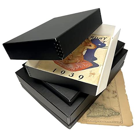 metal museum box|Lineco 11x14 Black Museum Archival Storage Box, .